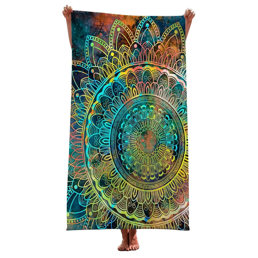 Bohemian Mandala Beach Towel Quick Dry Beach Towels Surf Poncho Microfiber Yoga Bath Towel Summer Swimming Travel Women Gift
