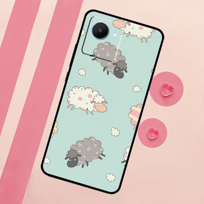 Cute Sheep Case For Realme 11 Pro Plus 10 9 GT Neo 5 3 3T C11 C15 C25s C21Y C30 C31 C33 C35 C53 C55