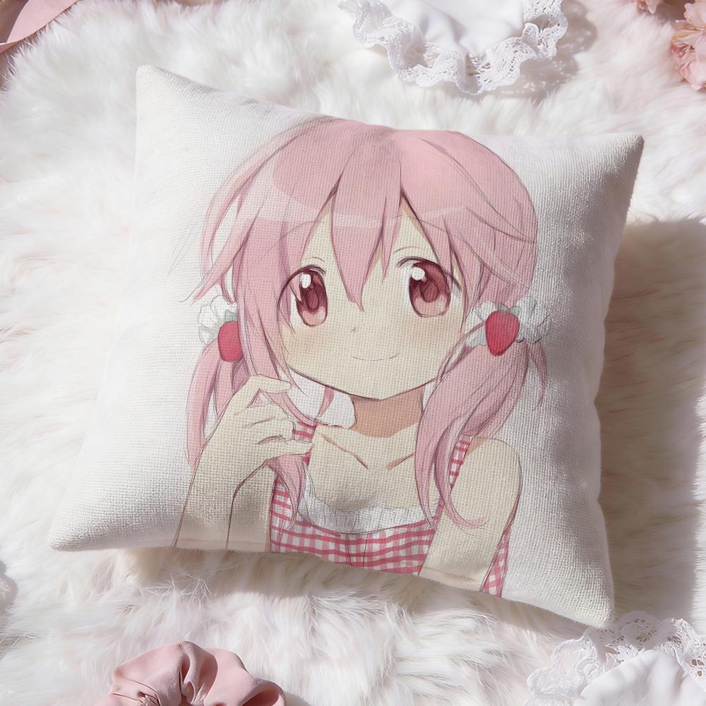 p-Puella Magi Madoka Magica Cushion Cover Premium Comfort Reversible Pillow Cove -Two in One Design for Any Room & Car Interior