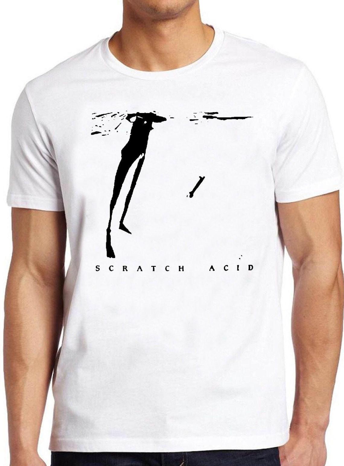 Scratch Acid T Shirt, Rock Punk Noise Music Retro Cool Top Tee, Unisex M