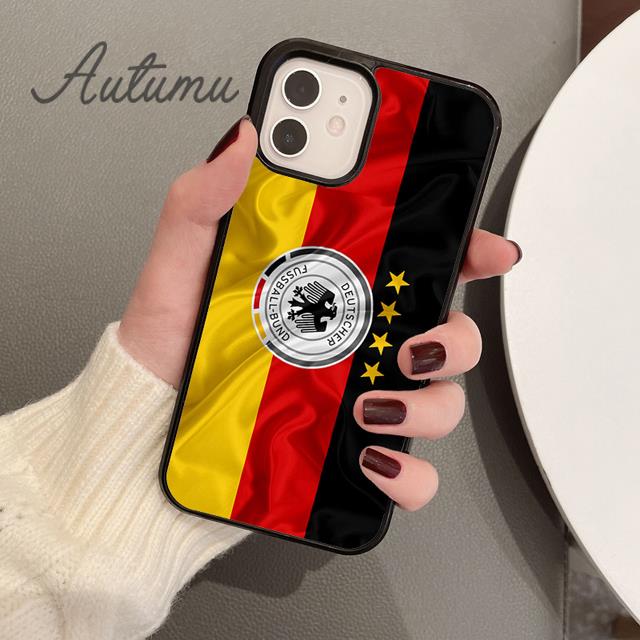 Germany Flag National Emblem Phone Case for iPhone 11 12 13 14 Pro Max Mini X XR XS SE 2020 6S 7 8 Plus Galaxy S21 S22 Shell