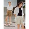 INMAN High-Waisted Cotton Casual Shorts