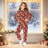 Kids Christmas Print Hoodie Set - Children's Hooded Pullover Top for Boys and Girls