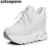 New  Autumn Women Breathable Platform Casual Shoes Women Height Increased Vulcanized Shoes 12 CM Thick Sole Zapatos Mujer