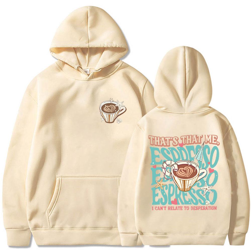 Sabrina Carpenter Espresso Hoodie Sabrina Carpenter Album Merch Fan Gift Unisex Harajuku Long Sleeve Sweatshirts