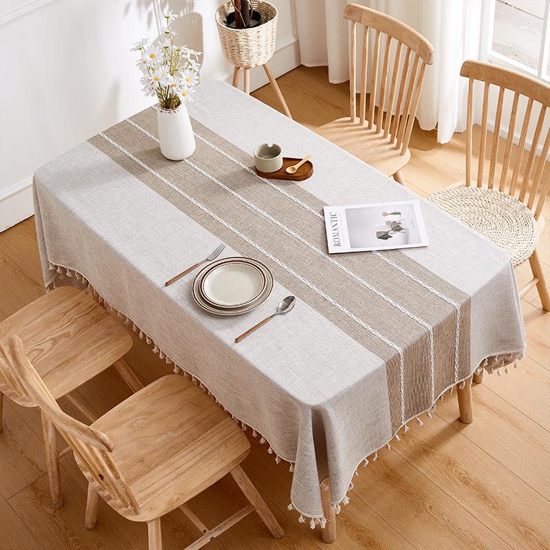 Cross-Border Hot-Selling Fresh Cotton Linen Tablecloth: Wash-Free, Waterproof, and Oil-Proof - Perfect for Household and Coffee Tables