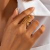 Simple ins geometric glossy ring jewelry, irregular design cross joint ring