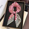 Korean Internet Celebrities Versatile Fashion Floral 71 Simulation Silk Small Square Scarf Scarf High Sense Wave Neck Silk Scarf Scarf