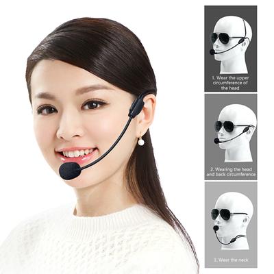 3,5 mm de rosca headworn microfone com fio fone de ouvido amplificador de voz alto-falante abelhinha professor guia turístico alto-falante universal
