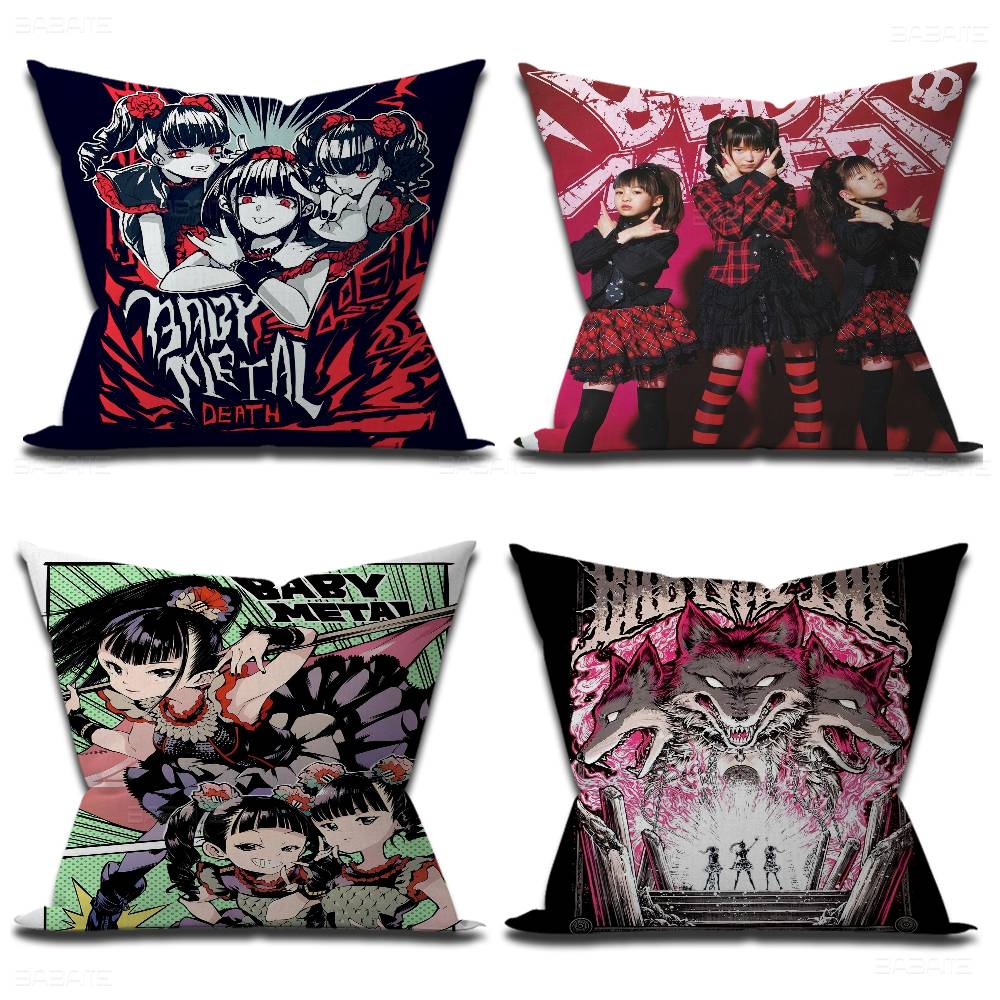 Japanese Band B-Babymetal Tinplate Cushion Cover Decorative Pillow Sofa Home Decor Case Pillow Cases
