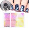 12/24 Arkusze Wycinane Laserowo Naklejki do Nail Artu Szablony do Stemplowania - Zestaw Narzędzi DIY do Manicure Francuskiego