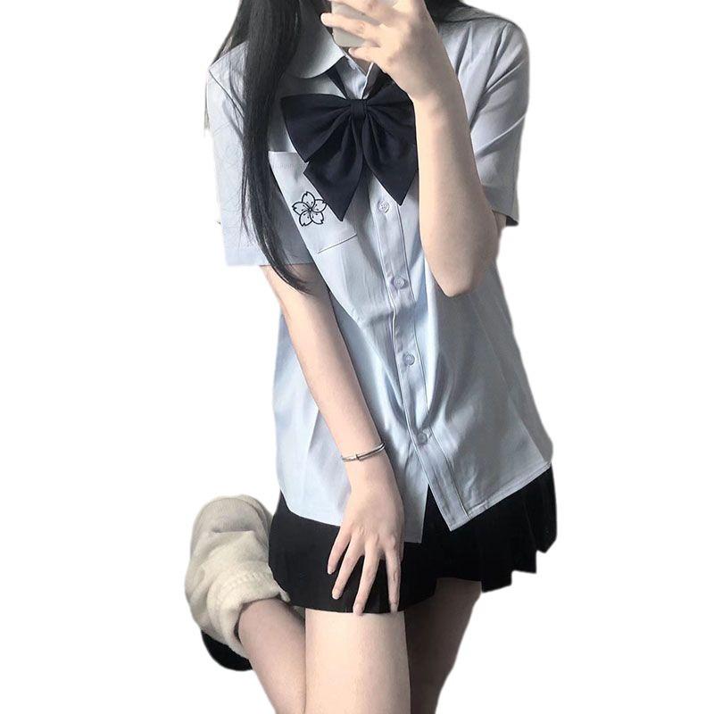 Sakuragi Kita Embroidered Blue JK Summer School Uniform Shirt
