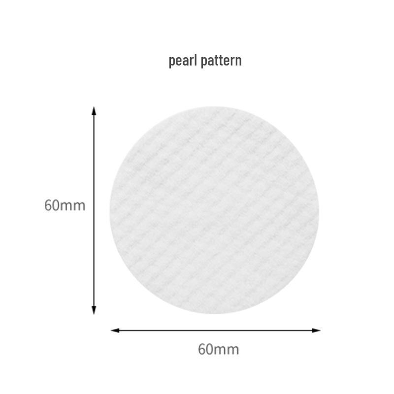 Pure Cotton Pearl Texture Makeup Remover Pads - Thick, Disposable, Round Cleansing Wipes