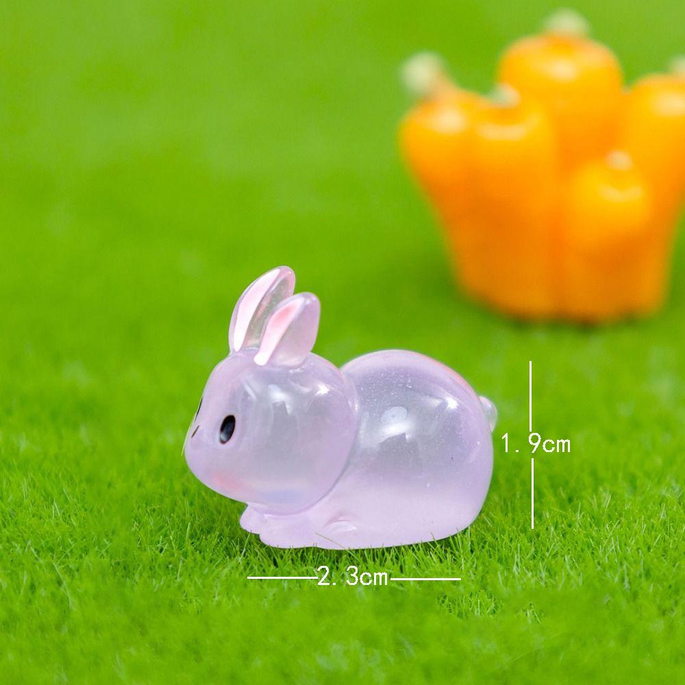 Cute Mini Lizards Glow At Dark Resin Craft Miniatures Figurines Cartoon DIY Fairy Garden Lizard Ornaments Decoration