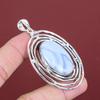 Blue Lace Agate Pendant Gemstone Pendant 925 Sterling Silver Pendant Healing Stone Jewelry Handmade Pendant Gifts For Friend Antique Jewelry