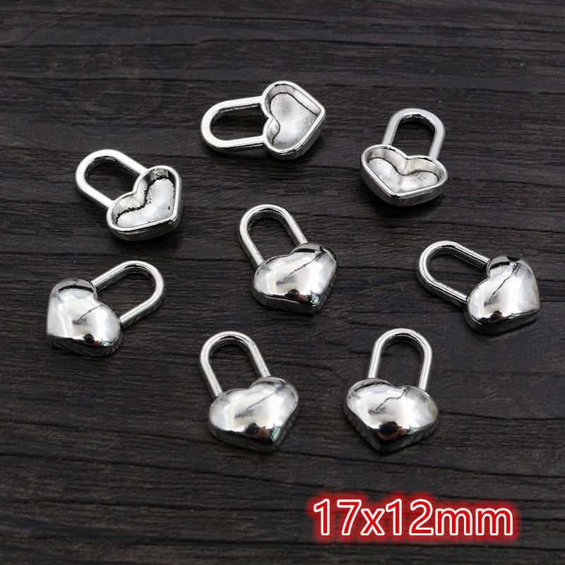 40pcs Antique Silver Plated Moon Heart Small Charms Pendant DIY Handmade Jewelry Findings for Bracelet Necklace Accessories