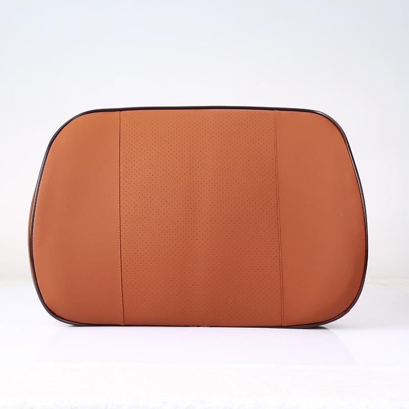 Leather Memory Foam Car Headrest Neck and Lumbar Support Pillow