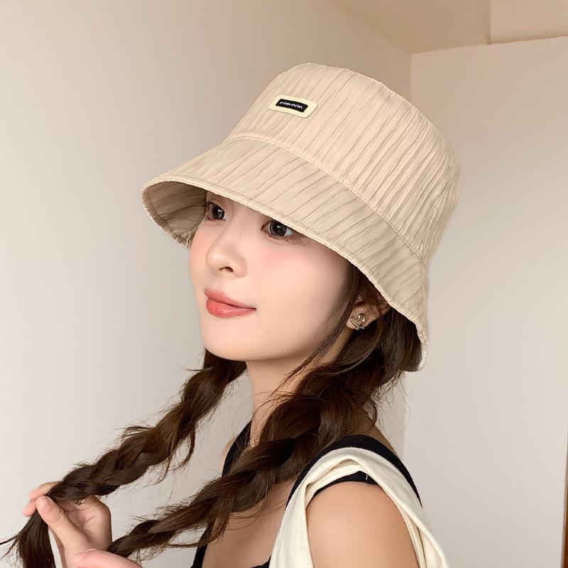 Spring and summer fashion versatile bucket hat female face small high sense bucket hat outdoor travel sunscreen basin hat tide