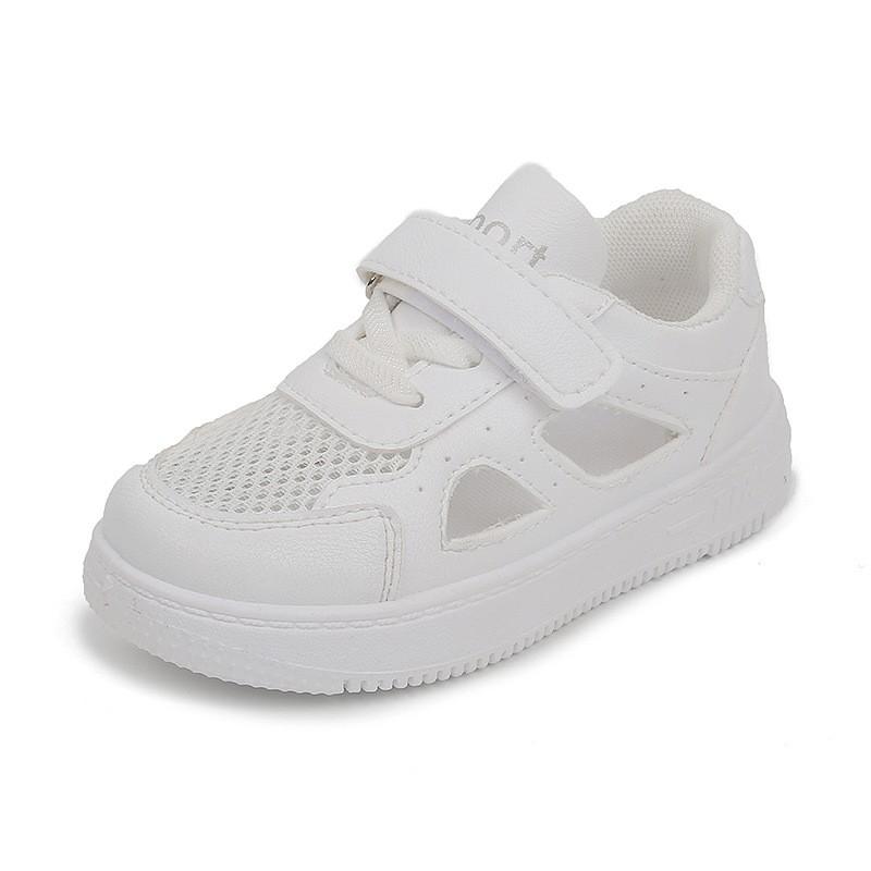Kids Breathable Mesh Sandal Sneaker Toddlers Children White Casual Outdoor Shoe With Hook Loop