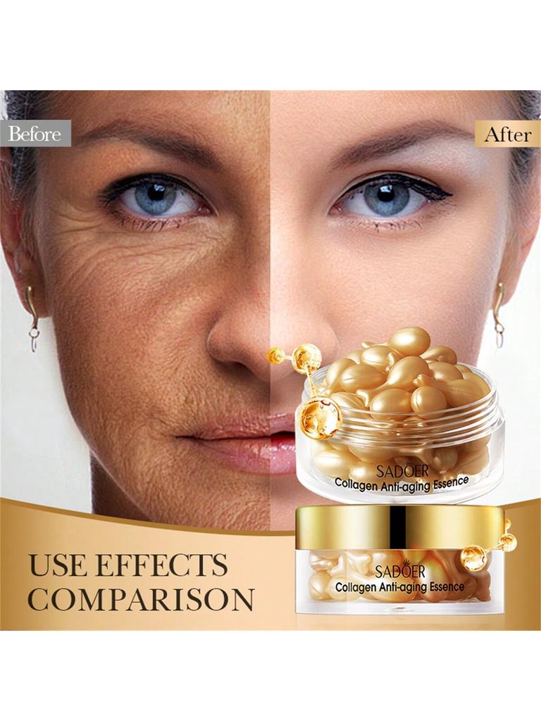30Capsules Collagen Facial Essence. Reduce Fine Lines And Wrinkles. Firming. Improve Dry And Rough S