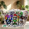Coperta Personalizzata con Stampa Dandy's World, Decorazione per la Casa, Camera da Letto, Divano, Campeggio, Divano, Regali per Compleanno Natale