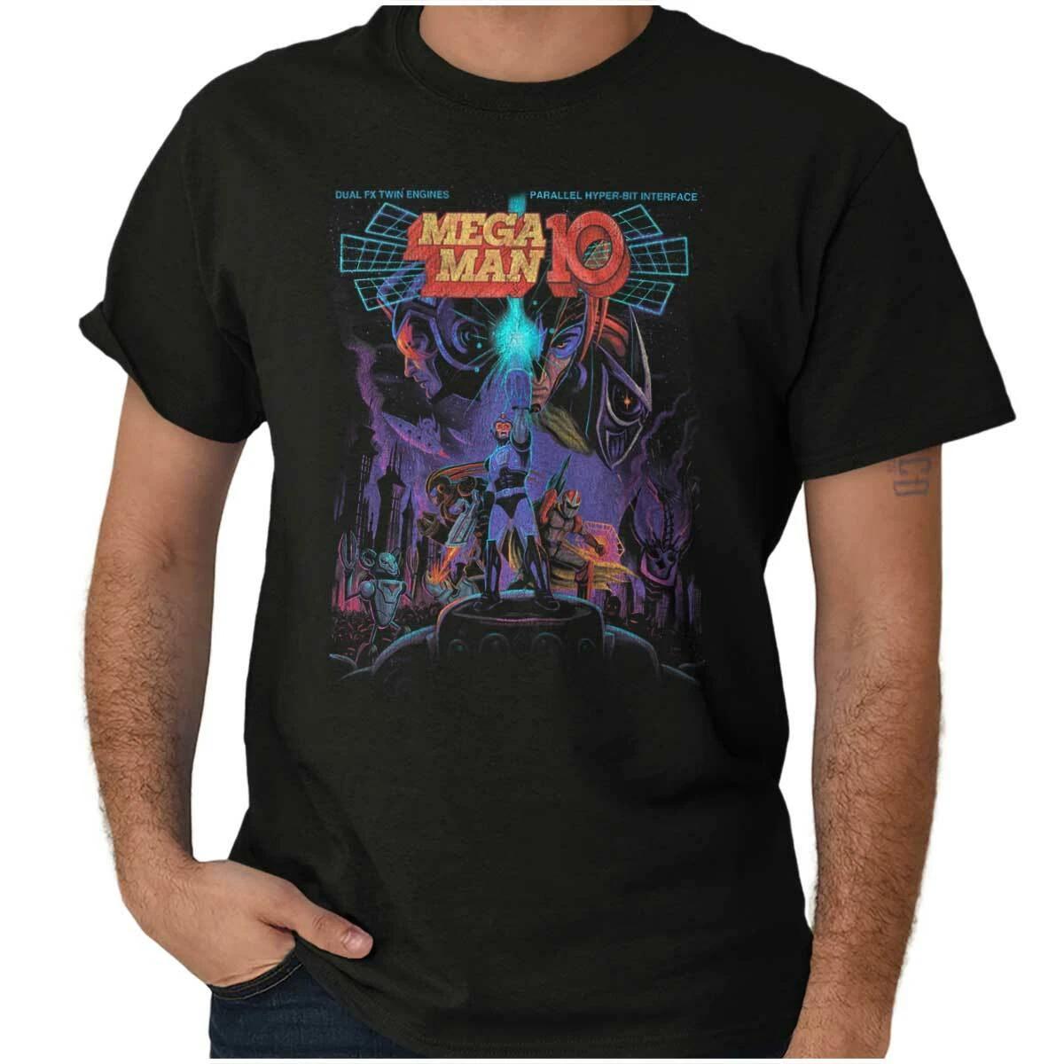 Mega Man Retro Anime Manga Comic Book Nerd Womens or Mens Crewneck T Shirt Tee XXXL