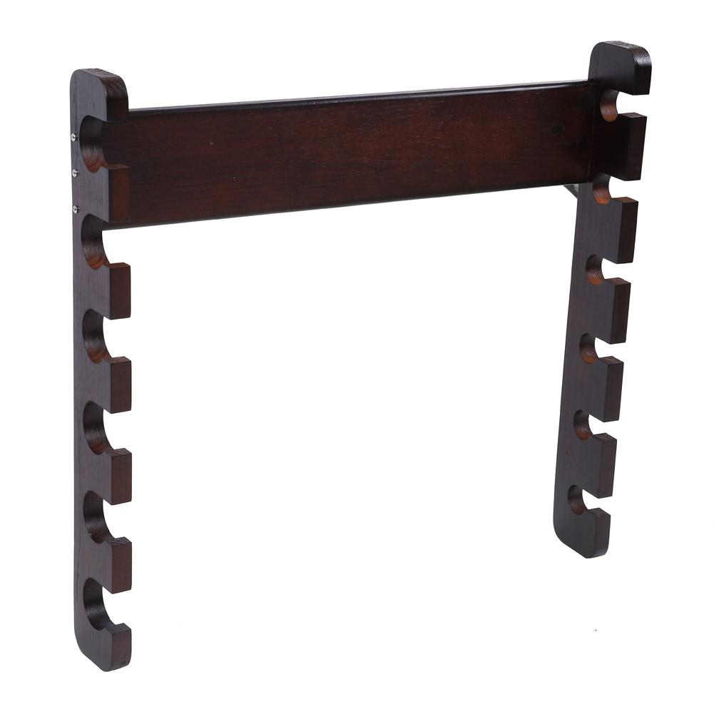 Wood Fishing Rod Pole Reel Holder Mount Rods Rack Organizer Carrier Accessory (Teakwood Color)