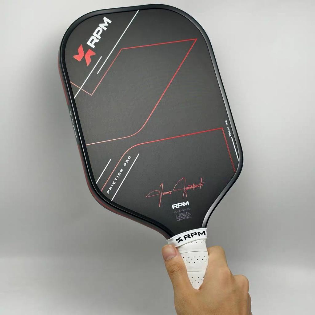 RPM Matte Carbon Pickleball Paddle 14mm/16mm Dual Thickness Thermoformed Pro Tournament Paddle