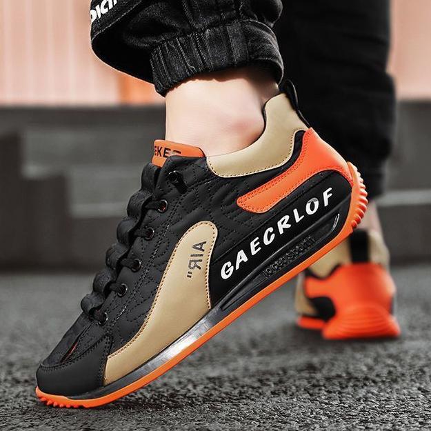 Zapatillas de deporte para hombre, suela suave, zapatos para correr, moda informal, cuero de microfibra, altura superior, zapatos aumentados