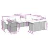 VidaXL Salon de Jardin avec Coussins 10 pcs, Canapés de Terrasse, Ensemble de Meubles de Patio, Mobilier d'Extérieur, Beige 3271479