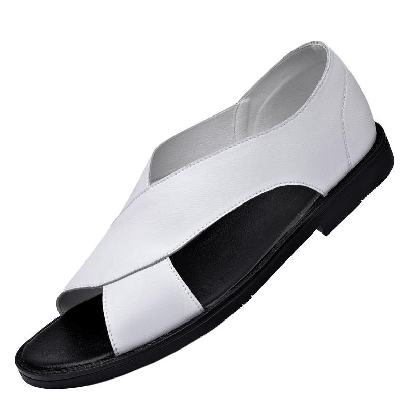 

Men Fashionable Sandals Two-layer Leather Rubber Like Soft Soled Outdoor Shoes High-quality Beach Shoes Handcrafted Sizes 37-45 45