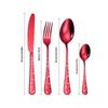 4pcs/set High Quality Christmas Flatware Set Stainless Steel Red Green Dinnerware Knife Fork Spoon Cutlery Dishwasher Safe
