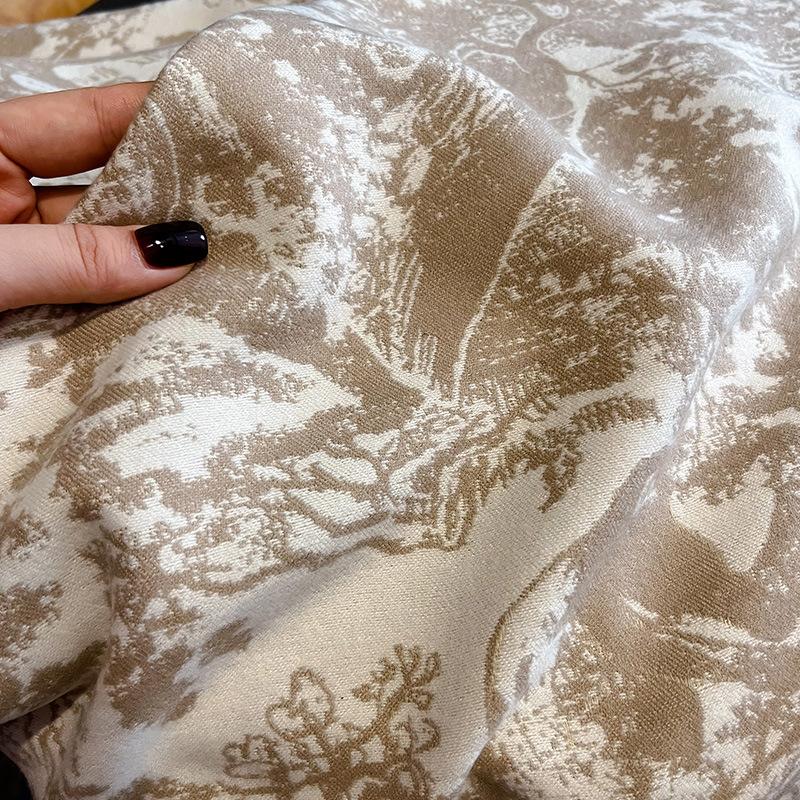 Nowa Europa Ameryka Kobiety Zimowy Szal Wrap Dwustronny Imitacja Kaszmiru Modny Szal Duży Kwadratowy Szal Gruby Szal z Frędzlami