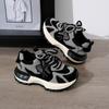 2026 new genuine leather Forrest Gump shoes color blocked high shoes versatile sports dad thick soled women's shoes