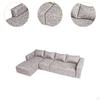 Miniature L Shaped Sofa, Corner Sectional Couch DIY Accessories Furniture Room for 1/6