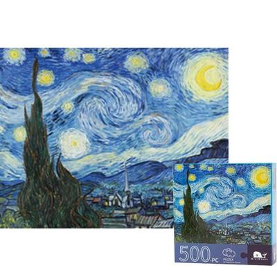 Aromood Beautiful Famous Landscape Jigsaw Puzzle Star and Moon Night, 500 Pieces, Mixed Colors