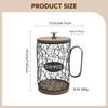 Coffee Capsule Holder Organizer with Wooden Base, Large Capacity, Iron Basket for