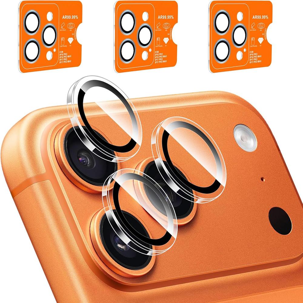 3 Pcs Camera Lens Screen Protector Film for iPhone iPhone 17 Air 17E 16E 16 Pro Max 15 Plus 14 13 Mini 12 11 17 Pro Clear Tempered Glass Lens Cover