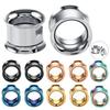 Multi-Color Double Flare Ear Gauge with 316 Stainless Steel Internal Thread
