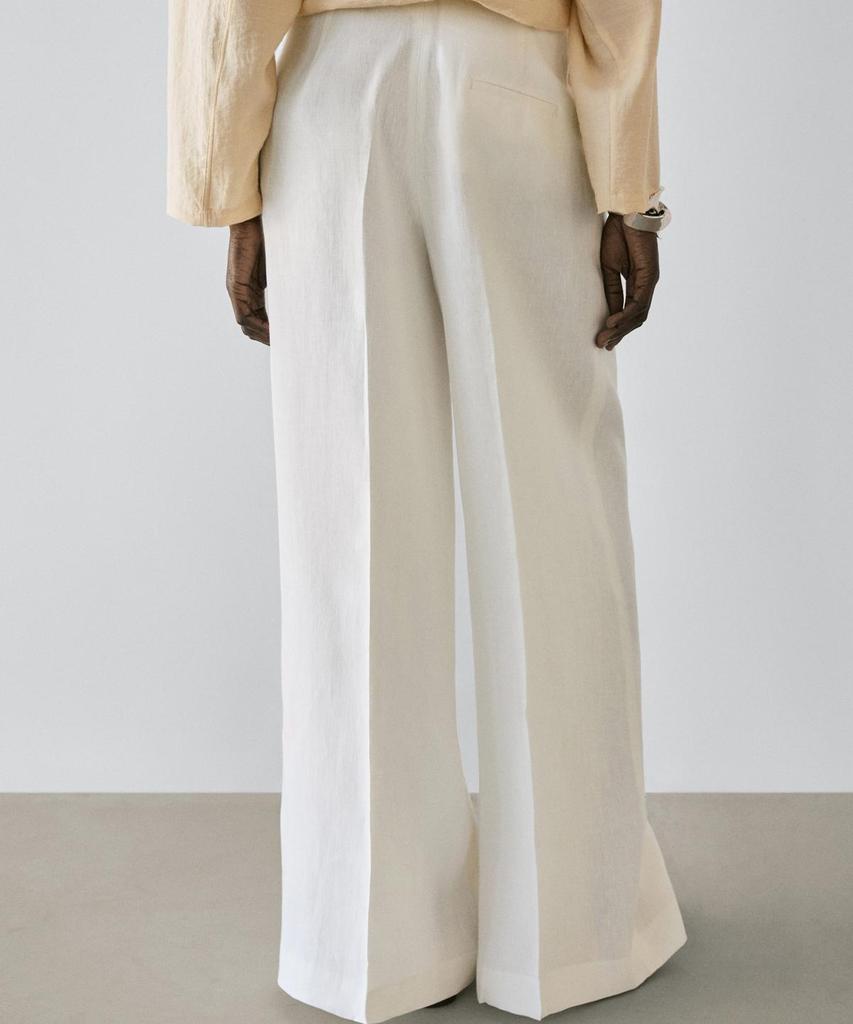 Masimodutti Fluid Linen Suit Pants