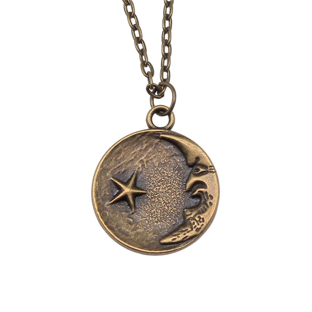 Hollow Charm Star Necklace Minimalist Geometric Pendant Celestial Aesthetic Jewelry 43cm Chain