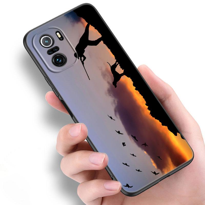 Hunter Man Fishing Dog Phone Case For Xiaomi Mi POCO X3 NFC GT M4 M3 12 11T 10T Pro A3 11 Lite NE 5G 12X 11i F3 Soft Black Cover