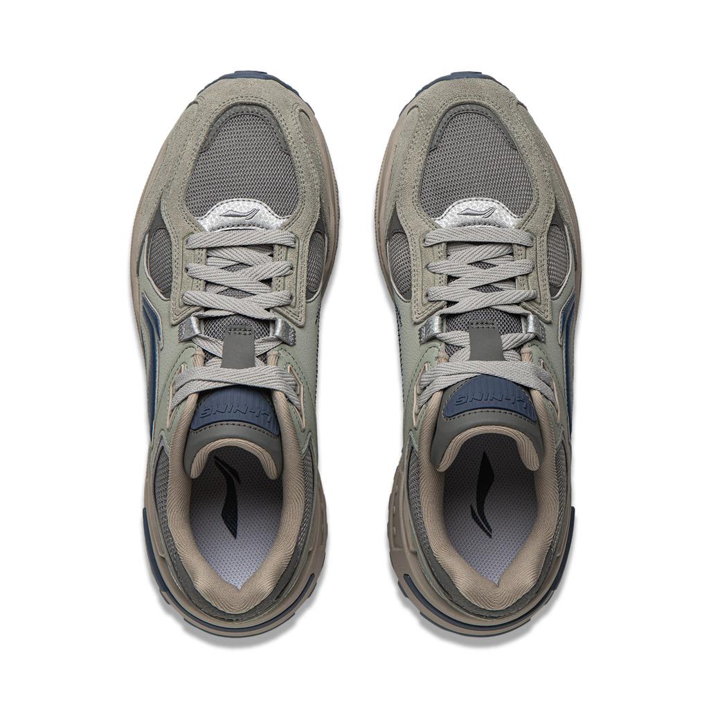 New LiNing Wind Rider 2.0 Anti-Slip Wear-Resistant Low-Top Casual Shoes Men's Gray AGCU373-2