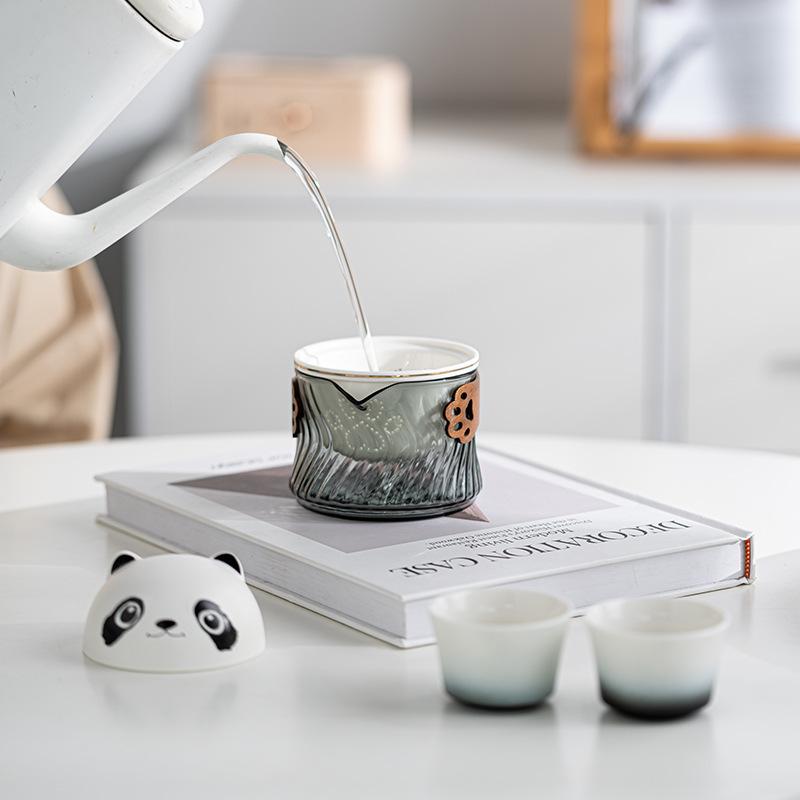 Panda Cultural and Creative Teaware Sets Ceramic Tea Cup Tea Separation Office and Home Use Gift tea set