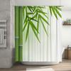 Elegant Bamboo Leaf Pattern Shower Curtain – Waterproof And Durable Bathroom Decor With Nature-Inspired Design Elevate Space