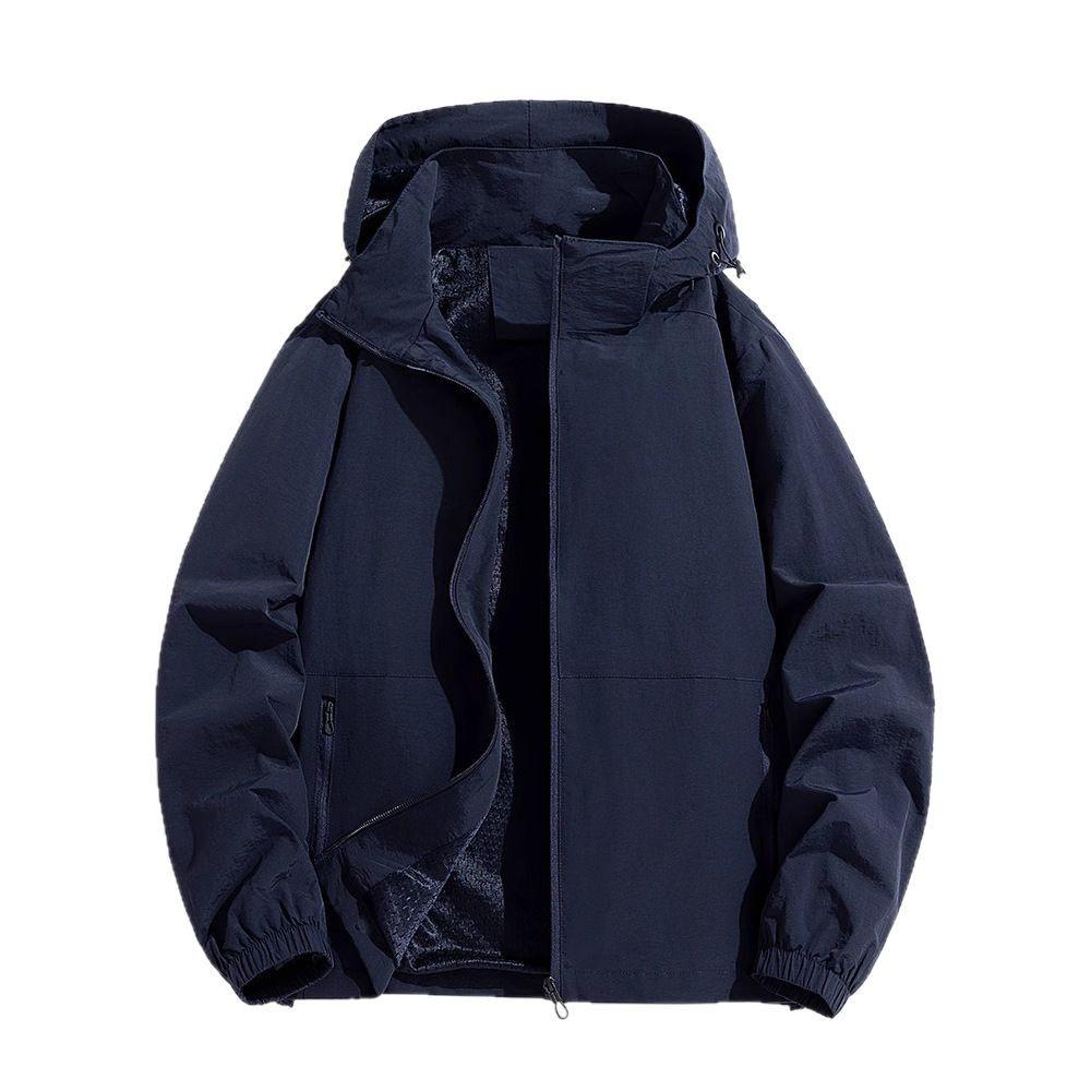 

Новая куртка Мужская куртка Весна и Осень Тонкая Спортивная и Повседневная Однотонная Уличная Ветрозащитная Мужской Топ 5XL