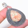 Unakite Gemstone Handmade 925 Sterling Silver Jewelry Pendant 2.21"