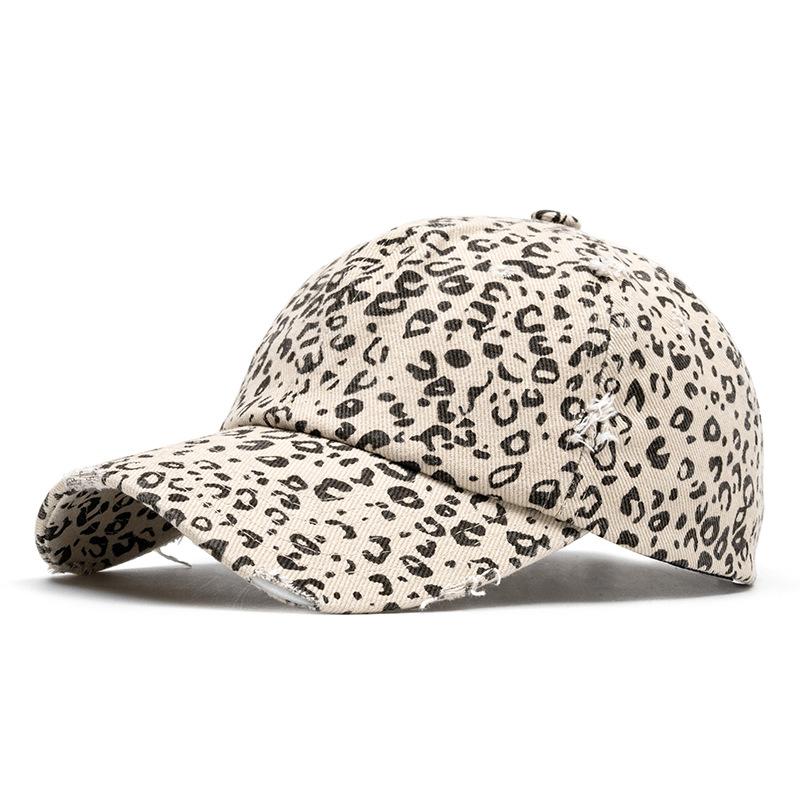 Leopard Print Baseball Cap Women Spring Summer Vintage Sun Hat Cap