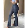 European Women's High Waist Flare Yoga Pants - Fitness & Casual Wear