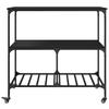 Kitchen Trolley Black 100x50x95 cm Particleboard